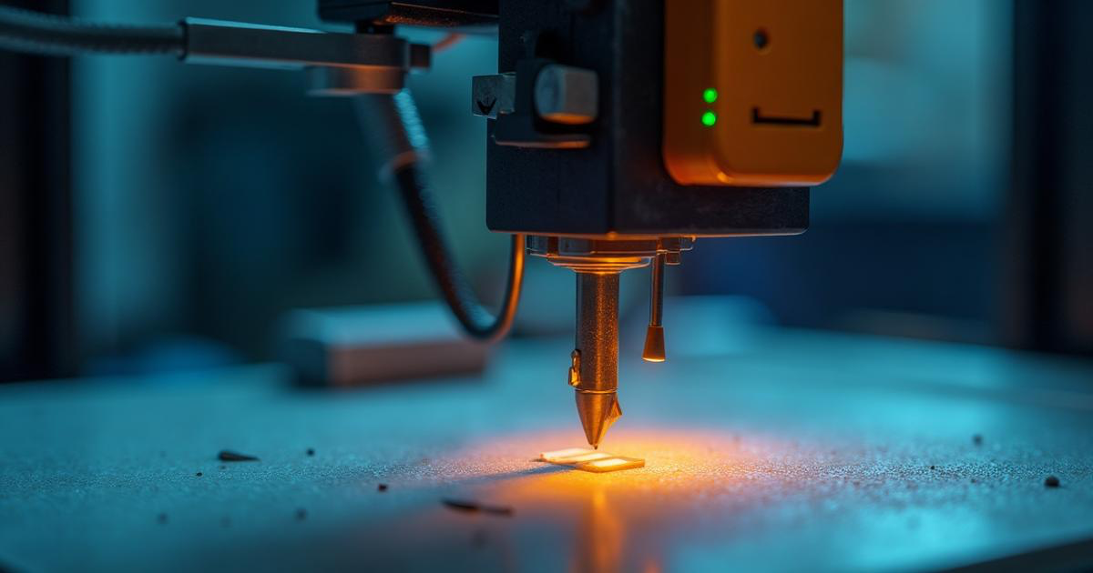 3D-skriver nozzle i nærbilde under diagnostisering