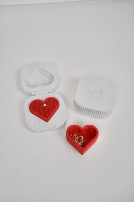 Mini-smykkeskrin med hjerte-innsats