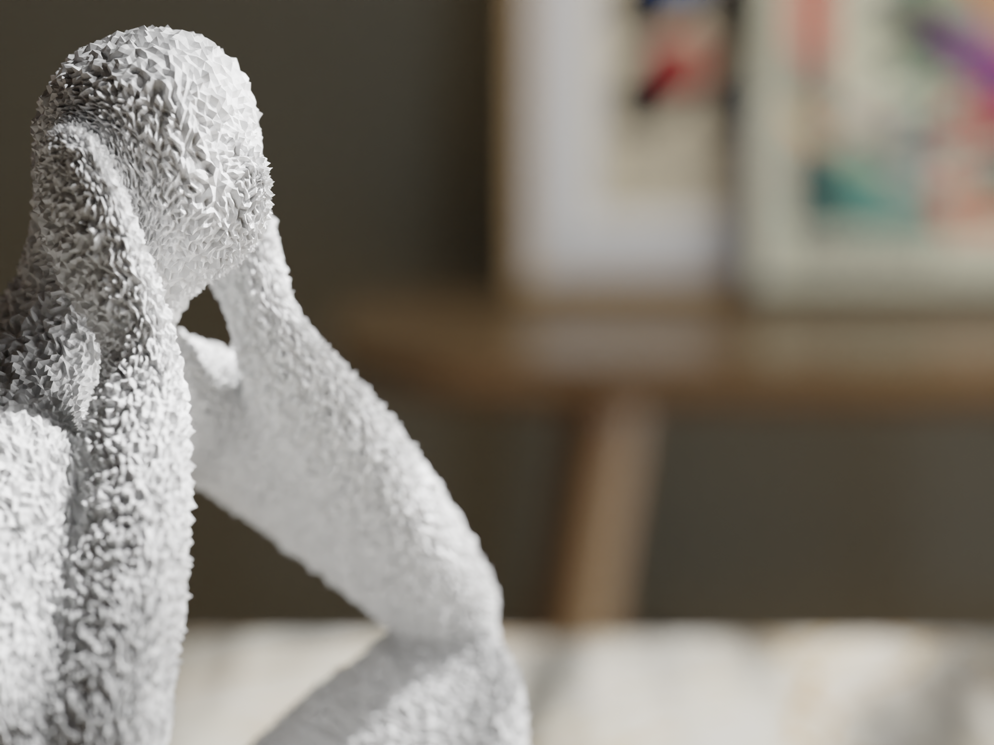 Nærbilde av uttrykksfull figur