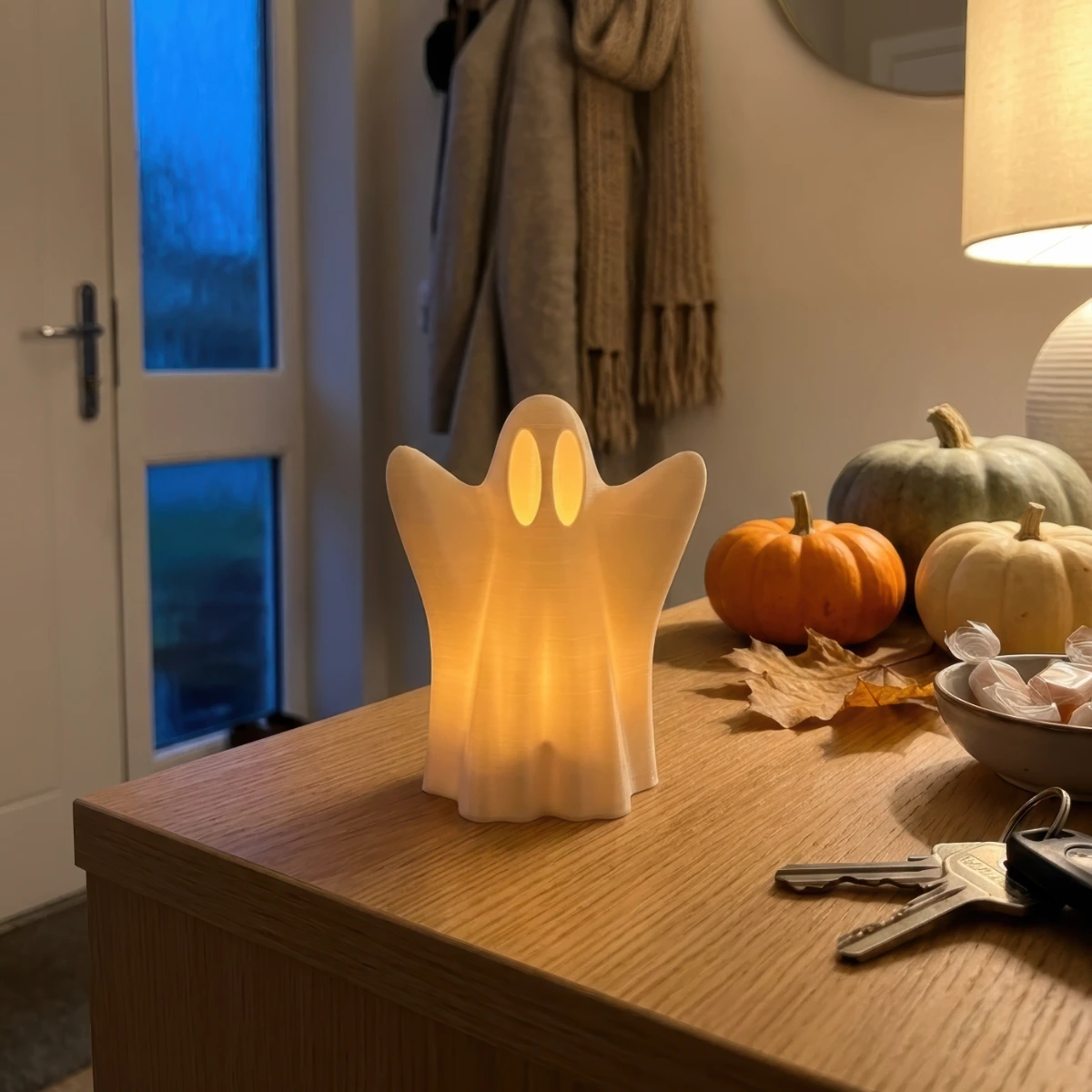 Spøkelseslykt som skaper stemning til Halloween